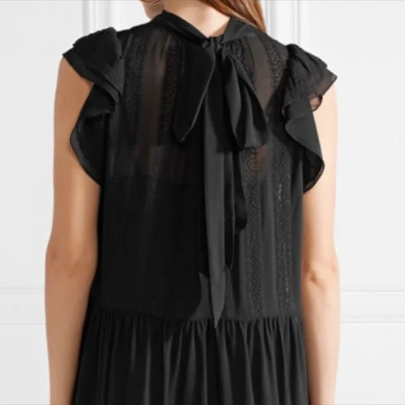 ULLA JOHNSON Remy silk-chiffon mini dress Sz XS/0